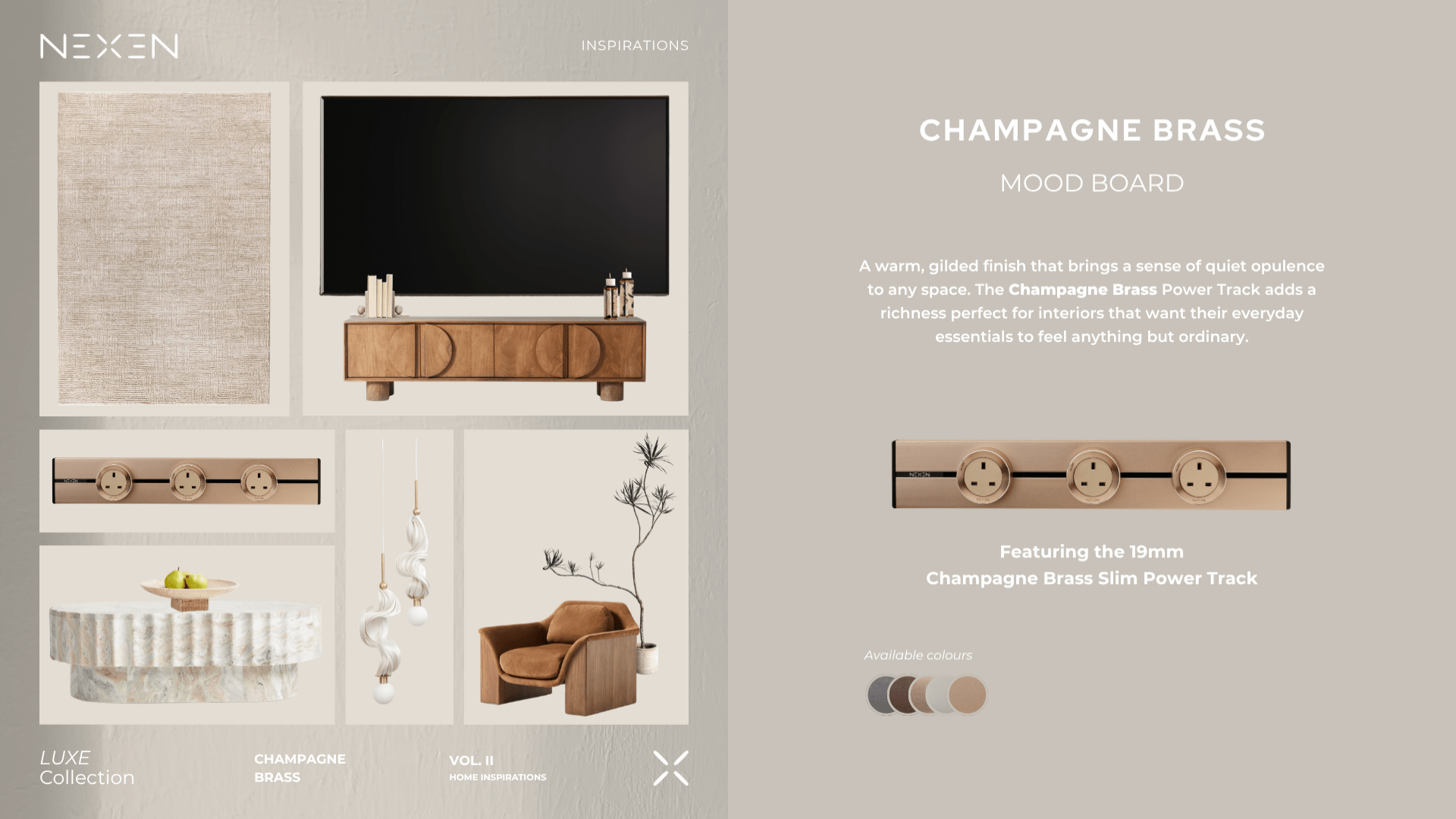 LUXE Collection — Champagne Brass official Nexen product image